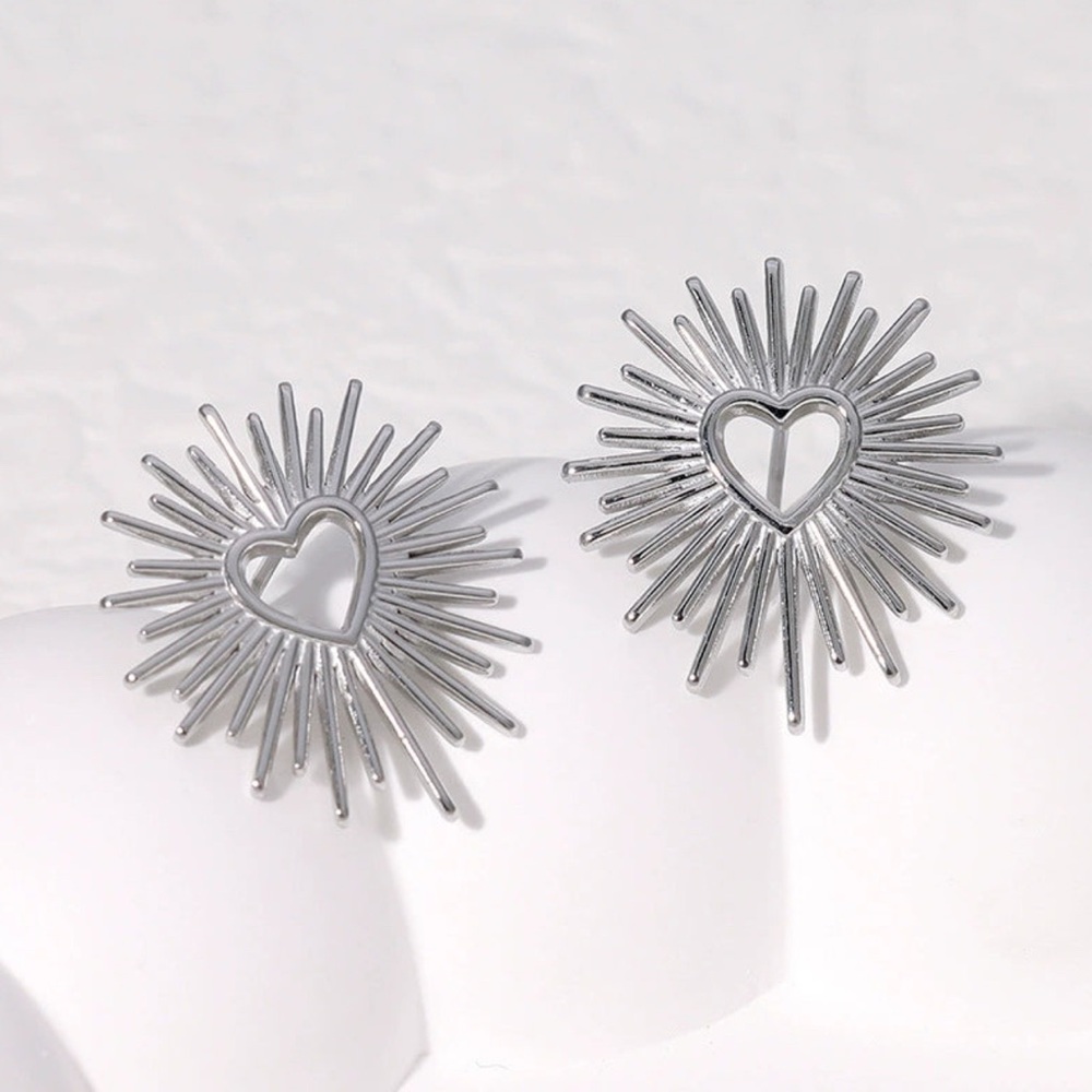 Titanium, steel stud, earrings, geometric patterns, electricplated